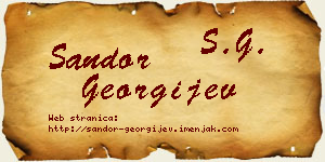 Šandor Georgijev vizit kartica